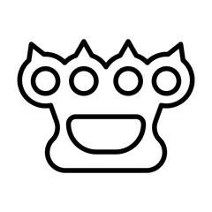 brass knuckles linear logo mark in black and white