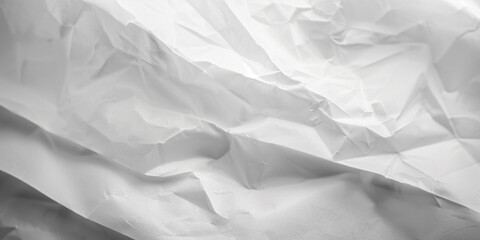 Obraz premium 3D Rendered Crumpled Paper Texture in Monotone Color Scheme for Creative Design and Background Use