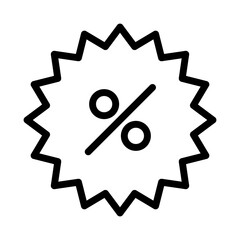 Discount on Sale linear logo mark in black and white