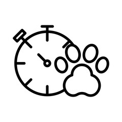Dog competition linear logo mark in black and white