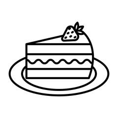 Cheesecake linear logo mark in black and white