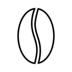 Coffee beans linear logo mark in black and white