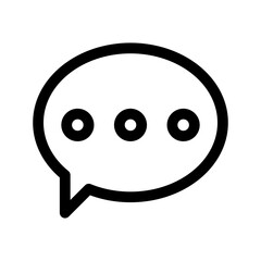 Comment linear logo mark in black and white