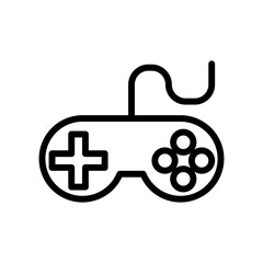 Joystick linear logo mark in black and white