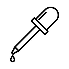 pipette linear logo mark in black and white