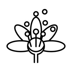 Pollen linear logo mark in black and white