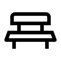 Simple bench icon. Park bench  icon. Vector.