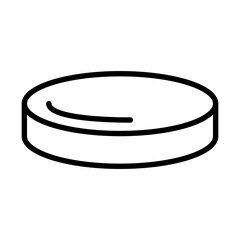 Puck linear logo mark in black and white