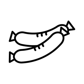 recommend clip art: sausages linear logo mark in black and white