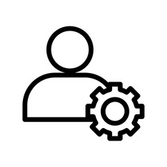 User Management logo sign vector outline