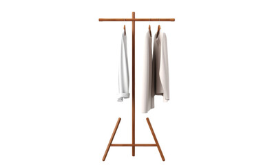 Modern coat rack isolated on transparent background