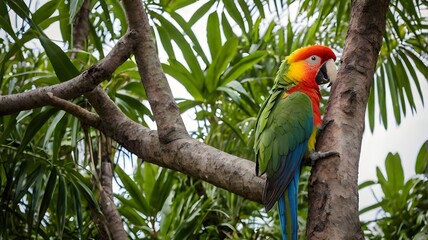 Obraz premium red and yellow macaw