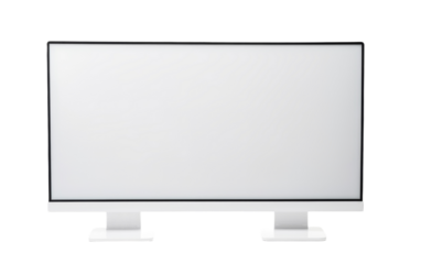 Flat screen computer monitor isolated on transparent background