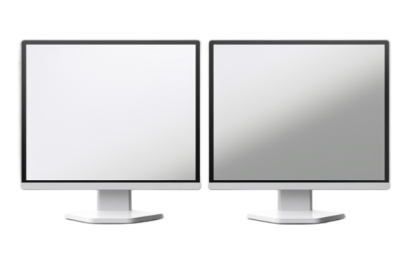 Modern computer monitor isolated on transparent background
