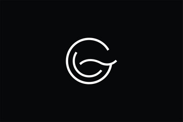 letter CG iconic lineart tea cup and smoke cafe coffee cup logo, letter C G Minimal awesome trendy professional logo design template on black background
