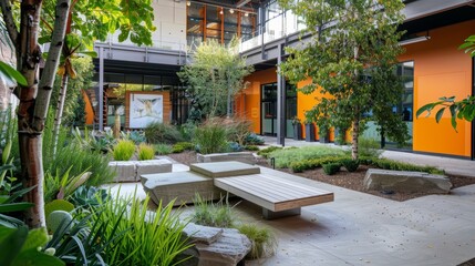  An adaptive reuse project that transforms an old industrial building into a vibrant community center