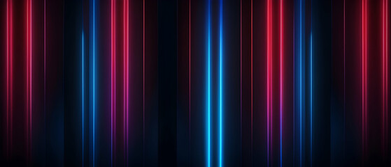 Abstract background with red and blue glowing neon light rays