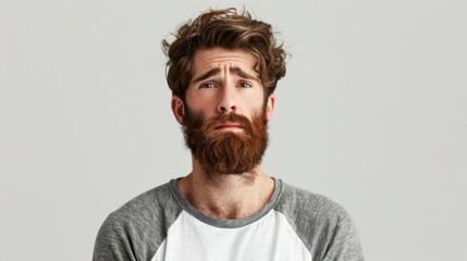 Obraz premium The Sad Bearded Man