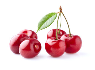 Sweet sherry in closeup on white background