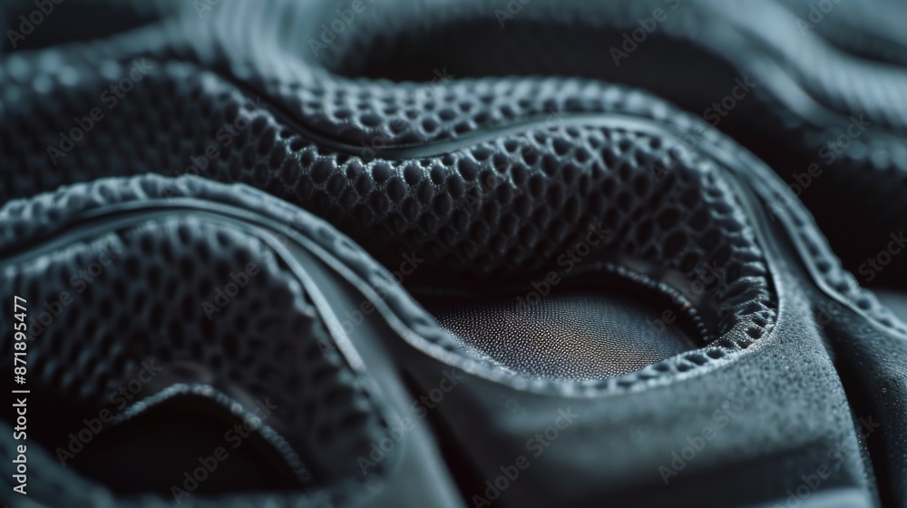 Aufkleber a detailed shot of the inner padding of a helmet made of soft plush material for a luxurious and com