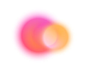Pink and Orange Gradient Circular Abstract Art.