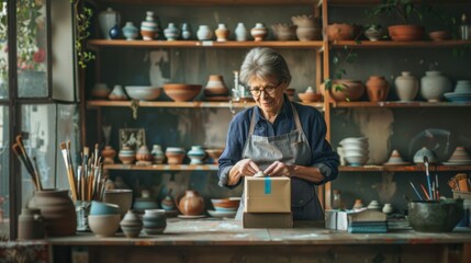 The Artisan in Pottery Studio