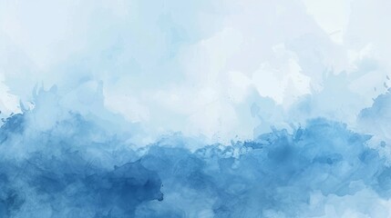Naklejka premium Abstract Blue Watercolor Background with Gradient Layers, ideal for artistic design projects