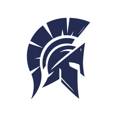 Spartan helmet silhouette Clip art isolated vector illustration on a white background