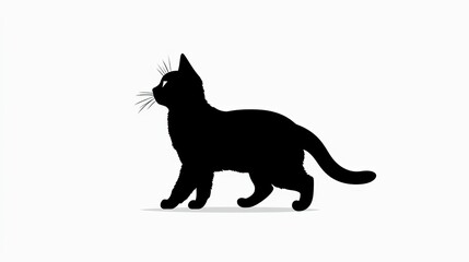 Fototapeta premium Black cat silhouette