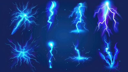 Blue Lightning Bolt Strike Set