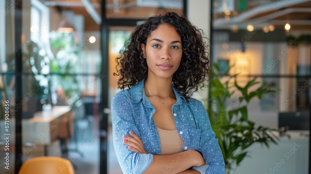 Canvas Prints the confident businesswoman in office