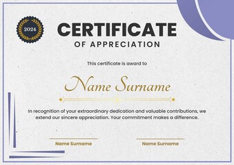 Obraz premium award certificate template design, Certificate of Appreciation template, Certificate of achievement, awards diploma. day 127