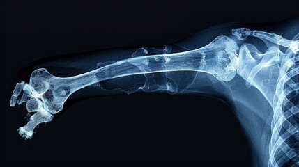 Naklejka premium X-ray of the human shoulder bones