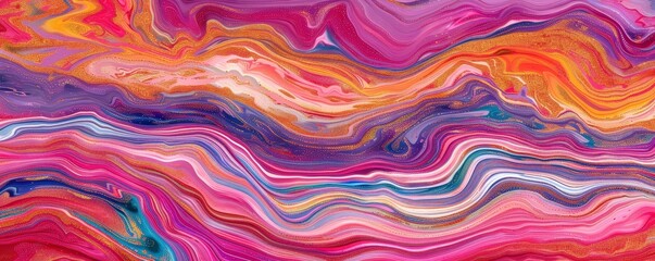 Abstract Cosmic Confetti Marble Acrylic Ink and Alcohol Art with Vibrant Colors