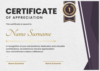 award certificate template design, Certificate of Appreciation template, Certificate of achievement, awards diploma. day 141