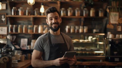 The barista with tablet