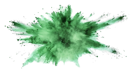 Green Powder Explosion Outward