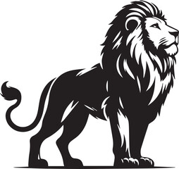Lion silhouette vector illustration Lion silhouette Icon 