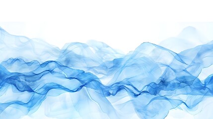 Obraz premium Mesmerizing Abstract Blue Watercolor Waves Fluid Background