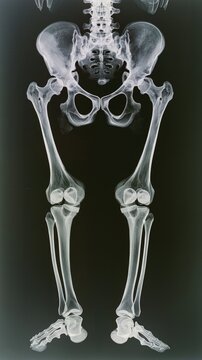 X-ray of the human hip bones