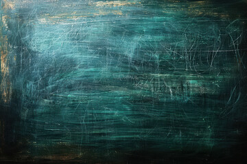 Obraz premium Grungy textured green and black scratched background with brush strokes. Perfect for vintage, retro, or abstract design projects.