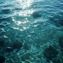 Captivating Blue-Green Tropical Waters Bathed in Warm Sunlight