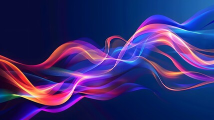Obraz premium blue light motion background