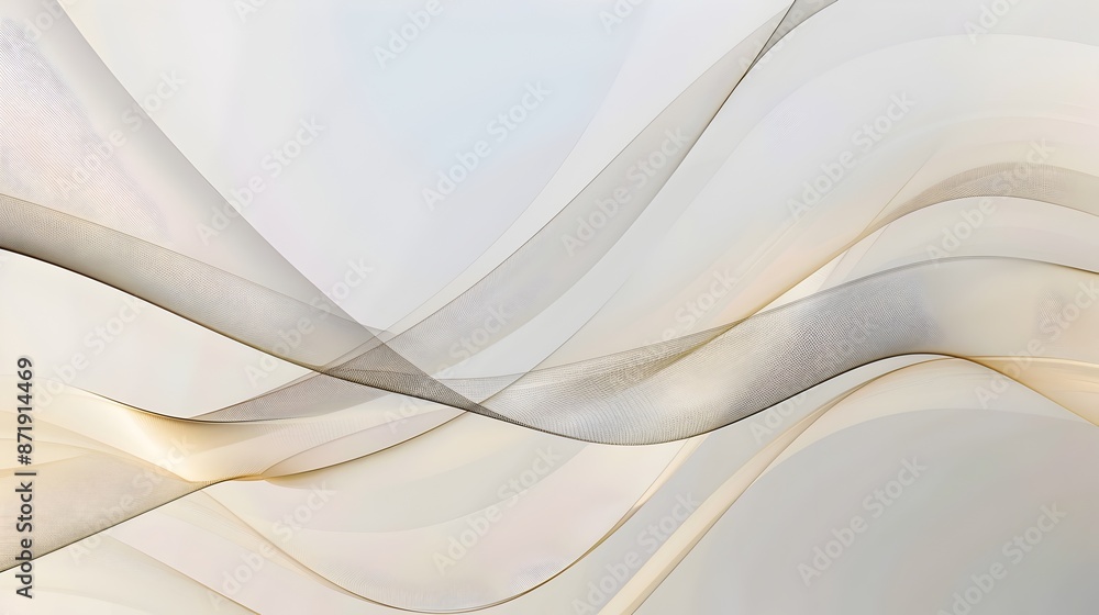 Poster elegant minimalist abstract lines and curves background design