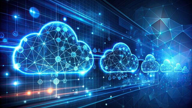 Evolution of Cloud Development Trends Transition from Containerization to Serverless Computing. Concept Cloud Development Trends, Containerization, Serverless Computing, Evolution, Transition