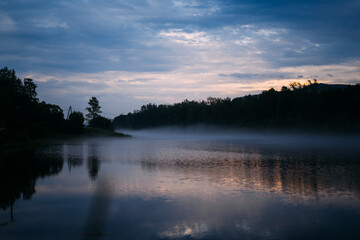 Fototapeta premium fog over the river