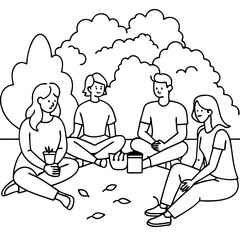 Illustration of children playing in various activities on the beach and in a park