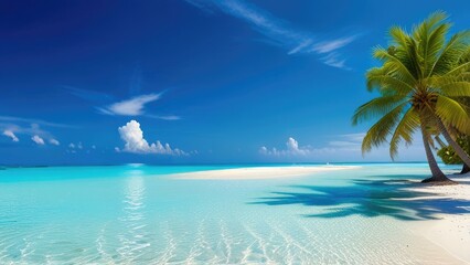 Obraz premium tropical island with palm trees