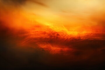 Abstract Blurred Orange and Black Background Gradient with Fiery Hues