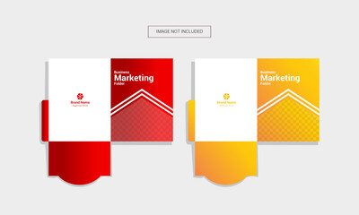 Business presentation folder template for corporate office